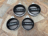 TWO Roland PD-120 WHITE and TWO pd-100" 10" Mesh Head V Drum PD12010