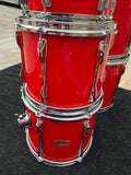 Yamaha Recording Custom 8pc Double Bass Drum Set Kit HOT RED 24" KICKS!!