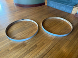 DW Collectors 22" WMP White Marine Pearl Bass Drum Hoop Pair Hoops2