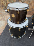 Yamaha Maple Custom 3pc Drum Set Kit 22,12,16 - Black Maple8
