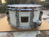 RARE TAMA ARTSTAR Cordia 80's 14 x 6.5 Snare Drum WHITE0