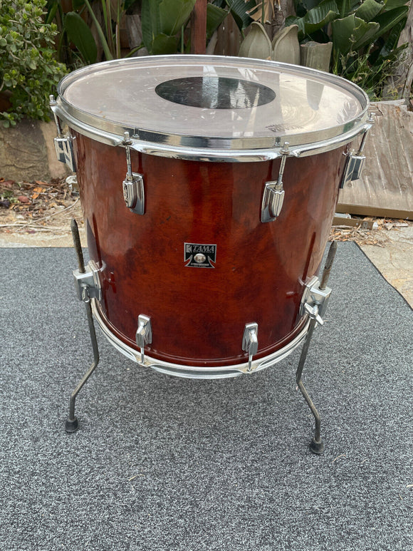 Tama Superstar Mahogany 18 x 16 Vintage 80's Floor Tom Drum !!