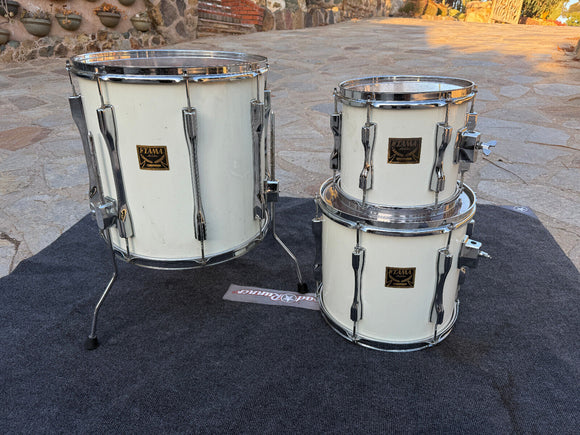 RARE TAMA ARTSTAR BIRDS EYE MAPLE WHITE TOM SET !! JAPAN !! LARS !!