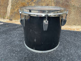 Ludwig Black Cortex 70's 10" Concert Tom for drum set kit - Blue Olive Badge b/o
