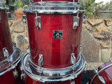 Vintage Tama Superstar Cherry Wine 5pc Drum Set kit 22,10,12,13,14,16,18 -GREAT!