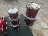 Tama Superstar Candy Apple Red 6pc Drum set kit w/ 24" Bass drum!17