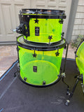 Truth Custom Shop Acrylic 3pc Drum Set kit !!! Loud !! 22x20 , 16x14, 12x8
