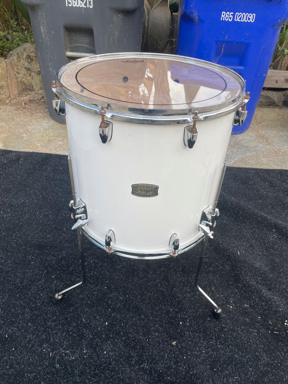 Yamaha Stage Custom Birch 16x15 Floor Tom Drum Pure White - RUST on tension rods
