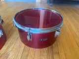 Tama Superstar Birch Cutdown 14" + 15" Timbales Pair - Candy Apple Red1