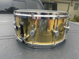 Ddrum Modern Tone 6.5x14 Brass Snare Drum - USED BY CATTLE DECAP - HAS DAMAGE
