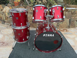 Tama Superstar Candy Apple Red 5pc Drum set kit w/ 24" Bass drum!9