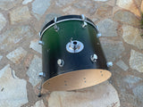 PDP MX Maple Green To Black Fade 22 x 18 Bass Drum - Missing front hoop/hardware