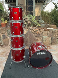 Tama Superstar Candy Apple Red 5pc Drum set kit w/ 24" Bass drum!2