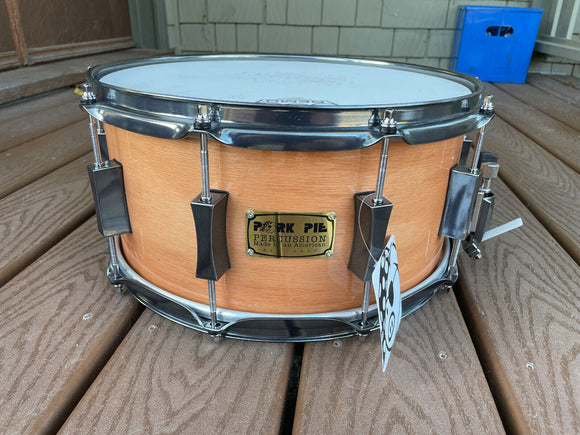 Pork Pie Oak / Maple 14 x 6.5 Snare Drum  - Excellent