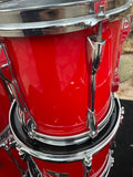 Yamaha Recording Custom 8pc Double Bass Drum Set Kit HOT RED 24" KICKS!!