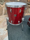 Tama Superstar Candy Apple Red 5pc Drum set kit w/ 24" Bass drum!3