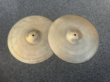 Vintage Zildjian Hollow Logo New Beat 14" 70's Hihat hi hat Cymbals 748 + 1334 g0