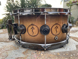 RARE DW Collectors Neil Peart Snakes and Arrows - Birds Eye Maple Snare Drum !