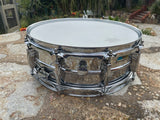 Ludwig 5x14" Blue Olive B/O LM400 Supraphonic Chrome Plated Aluminum Snare Drum
