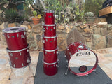 Tama SUPERSTAR Candy Apple Red POWER 8pc Concert Tom Drum Set kit!!17