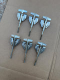 6x Pack Vintage Tama Superstar Imperialstar Bass Drum Tension Rods and Claws0