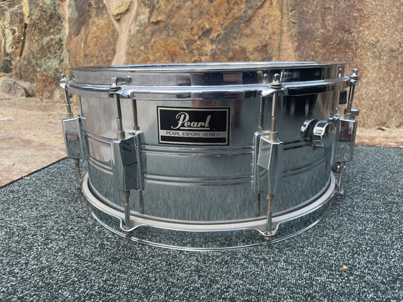 Vintage Pearl Export 14x6.5 Snare Drum Chrome