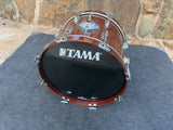 Rare 1980's vintage Tama Superstar 20x14 Bass Drum Super Mahogany0