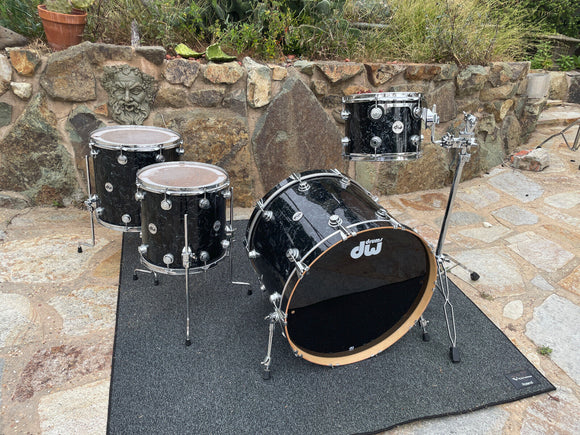 DW Collectors Black Velvet 4 pc Drum Set kit 24x18, 12x9, 14x14, 16x16
