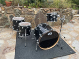 DW Collectors Black Velvet 4 pc Drum Set kit 24x18, 12x9, 14x14, 16x16