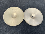 Vintage Zildjian Hollow Logo 70's New Beat hihat Cymbals hi hat Pair
