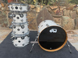DW Collectors 5pc Drum Set White Marble w/ 20 inch kick!12