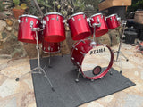 Tama SUPERSTAR Candy Apple Red POWER 8pc Concert Tom Drum Set kit!!2