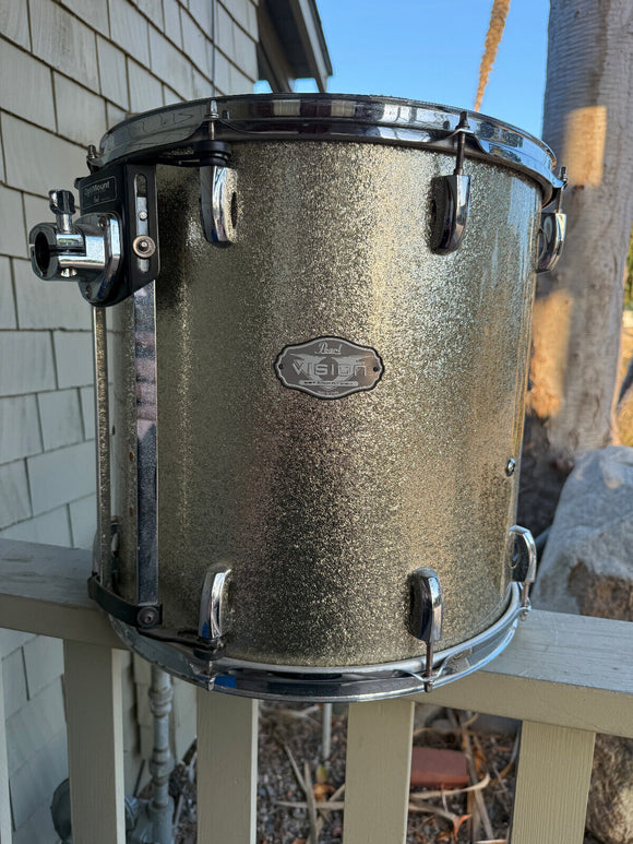 Pearl Visions Birch 16x16 Floor tom Convert with Optimount Champagne
