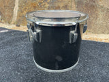 Ludwig Black Cortex 70's 10" Concert Tom for drum set kit - Blue Olive Badge b/o