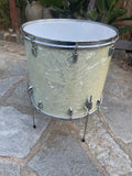 Vintage Slingerland 60's WMP White Marine Pearl 20x18 floor tom!! RARE