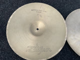 Vintage Zildjian Hollow Logo 70's New Beat hihat Cymbals hi hat Pair