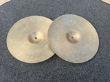 Vintage Zildjian Hollow Logo New Beat 14" 70's Hihat hi hat Cymbals 748 + 1334 g6