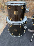 Yamaha Maple Custom 3pc Drum Set Kit 22,12,16 - Black Maple6