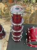 Tama SUPERSTAR Candy Apple Red POWER 8pc Concert Tom Drum Set kit!!10