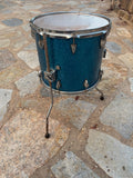 OCDP Orange Country Drums Percussion Newport Series Blue Sparkle 14x12 Floor Tom9