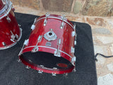 Vintage Tama Superstar Cherry Wine 5pc Drum Set kit 22,10,12,13,14,16,18 -GREAT!