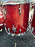Vintage Tama Superstar Cherry Wine 5pc Drum Set kit 22,10,12,13,14,16,18 -GREAT!