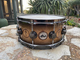RARE DW Collectors Neil Peart Snakes and Arrows - Birds Eye Maple Snare Drum !