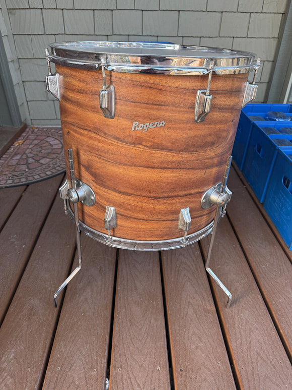 Rogers 18x16 tom tom Early 70’s Swivomatic Fullerton - Koa