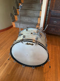 Vintage Ludwig WMP White Marine Pearl 1959 Transition Badge 22x14 Bass Drum5