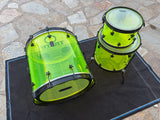 Truth Custom Shop Acrylic 3pc Drum Set kit !!! Loud !! 22x20 , 16x14, 12x8
