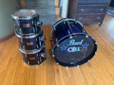 Pearl Masters Studio Birch 4pc Drum Set kit - Midnight Fade2
