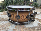 RARE DW Collectors Neil Peart Snakes and Arrows - Birds Eye Maple Snare Drum !