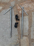 TWO PACK Roland mds-4 Rack Cymbal Chrome Long arms w/ Clamps0