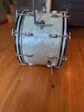 Vintage Ludwig WMP White Marine Pearl 1959 Transition Badge 22x14 Bass Drum13